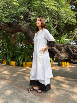 Kamal Linen Set- White