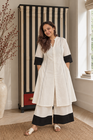 Kamal Linen Set- White