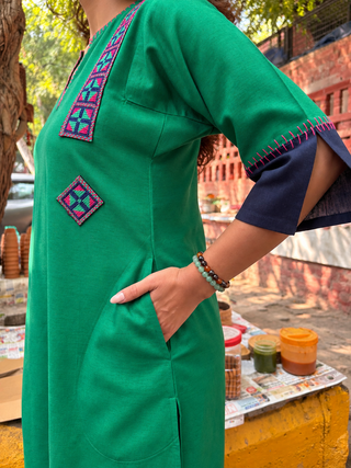 Cross Stitch Long Set- Green