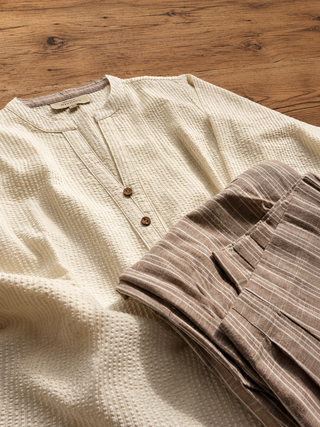 Coffee Break Linen Set- Beige