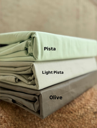 600 TC Solid Bedsheet- Herb Garden