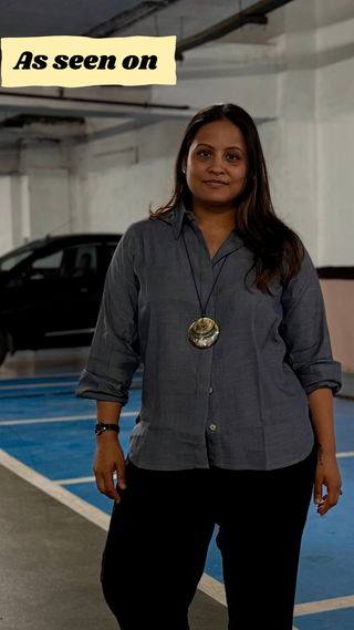 Saanjh Linen shirt- Grey