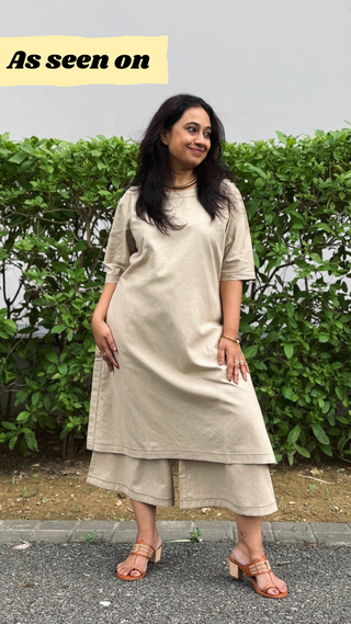 Dhara Culotte Set- Beige