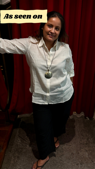 Saanjh Linen shirt- Ivory