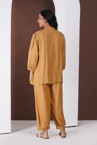 Crepe Pintuck Set- Tan
