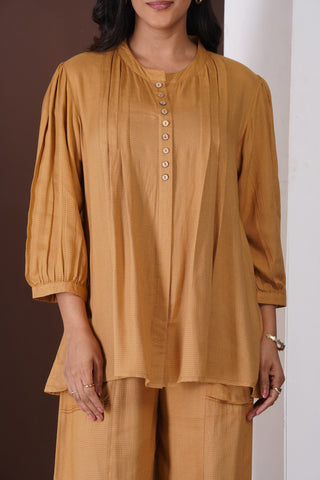 Crepe Pintuck Set- Tan