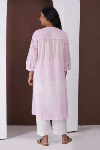 Pakeeza Pink Mul A- Line Kurta Set