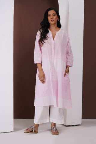 Pakeeza Pink Mul A- Line Kurta Set