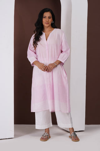 Pakeeza Pink Mul A- Line Kurta Set