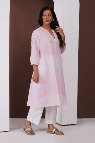Pakeeza Pink Mul A- Line Kurta Set