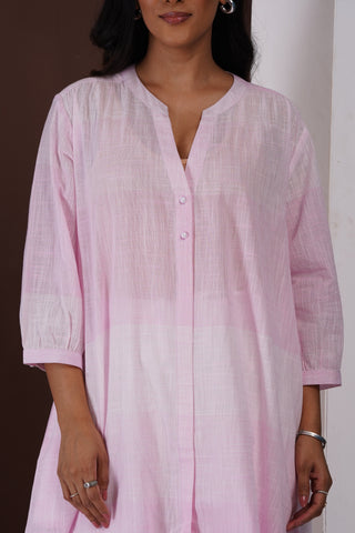 Pakeeza Pink Mul A- Line Kurta Set