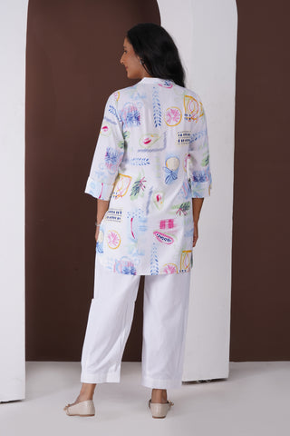 Watercolour Cotton Silk Coord Set
