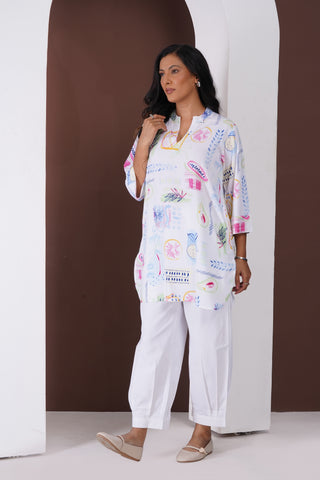 Watercolour Cotton Silk Coord Set