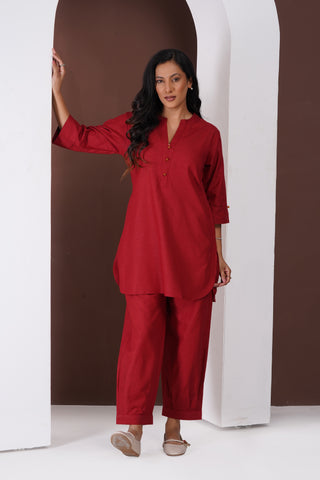 Coffee Coord Set- Maroon