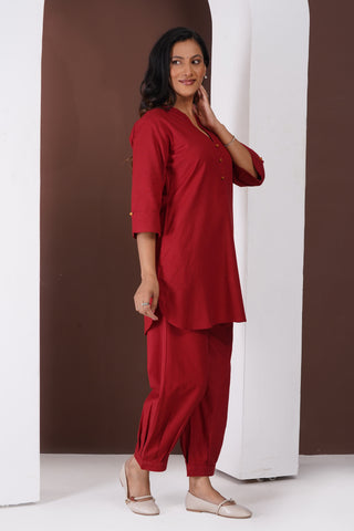 Coffee Coord Set- Maroon