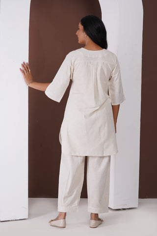 Masala Tea Kurta Set- Ivory