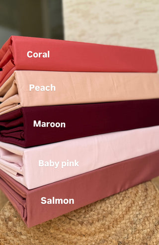 600 TC Solid Bedsheet- Shades of Sunset