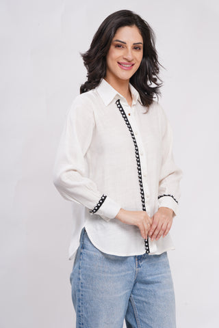 Boho Lace Shirt- Cream