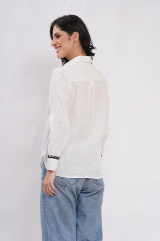 Boho Lace Shirt- Cream