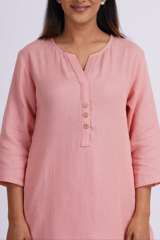 Gauze Relaxi Lounge Set- Peach