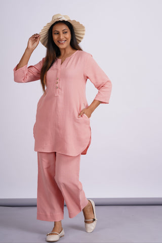 Gauze Relaxi Lounge Set- Peach