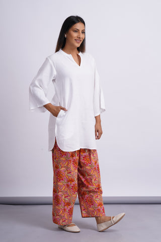 Flora Cotton Farshi Set- White