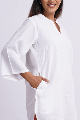 Flora Cotton Farshi Set- White