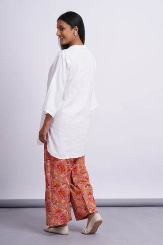 Flora Cotton Farshi Set- White