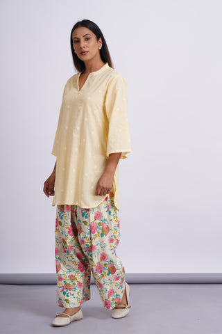 Flora Cotton Farshi Set- Lemon