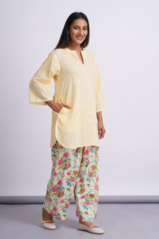 Flora Cotton Farshi Set- Lemon