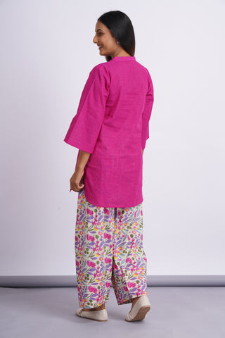 Flora Cotton Farshi Set- Magenta