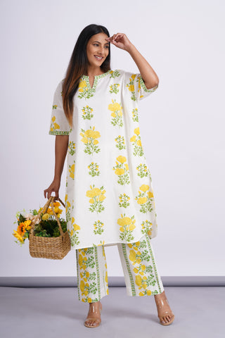 Lemon Linen Blend Feran Set