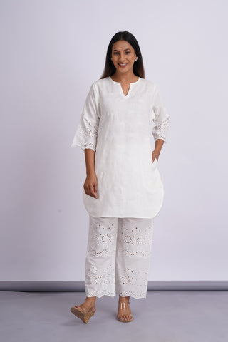 Sunrise Linen Schiffli Set