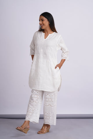 Sunrise Linen Schiffli Set