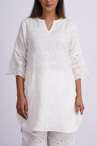 Sunrise Linen Schiffli Set