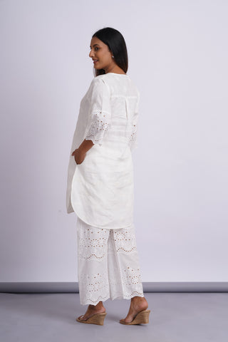 Sunrise Linen Schiffli Set