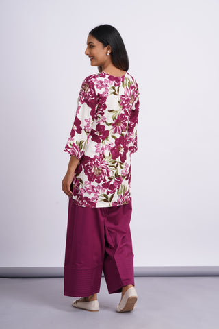 Garden Silk Farshi Set- Wine