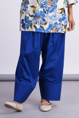 Garden Silk Farshi Set- Blue