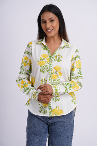 Limon Linen Blen V neck Shirt
