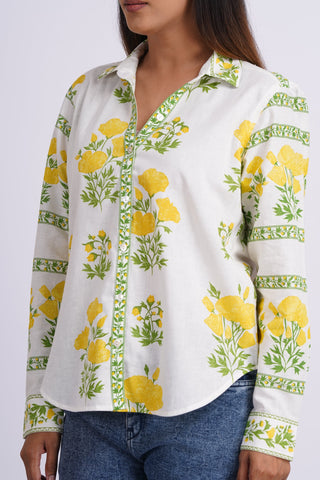 Limon Linen Blen V neck Shirt