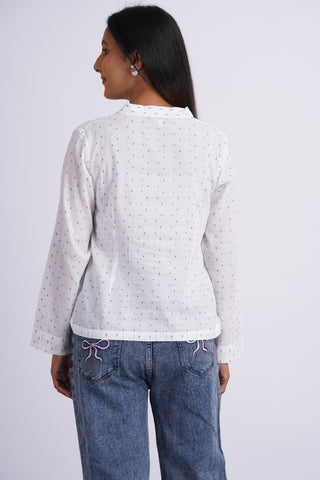 Mul Boota Top- White