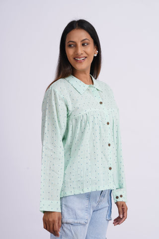Mul Boota Top- Sea Green