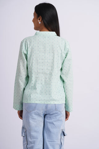 Mul Boota Top- Sea Green
