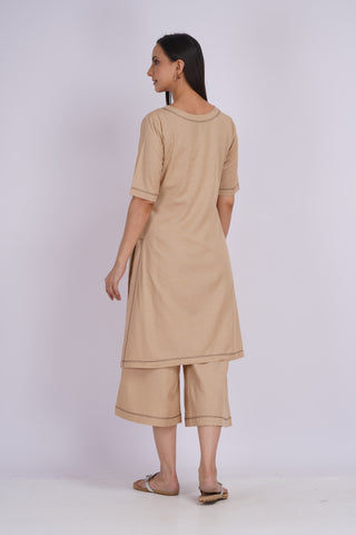 Dhara Culotte Set- Beige