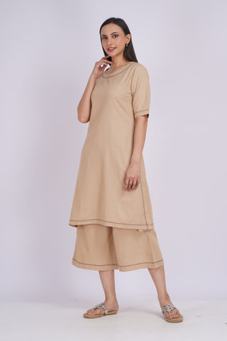 Dhara Culotte Set- Beige