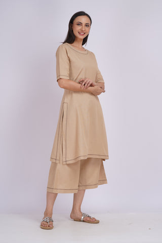 Dhara Culotte Set- Beige
