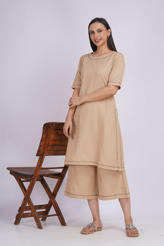 Dhara Culotte Set- Beige