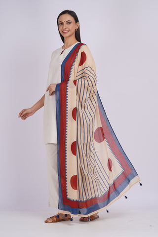 Vasudha Kurta + Dupatta Set- Ivory Circle