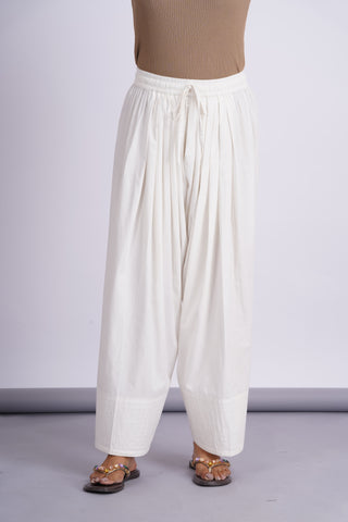 Poplin Farshi Salwar- White