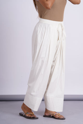 Poplin Farshi Salwar- White